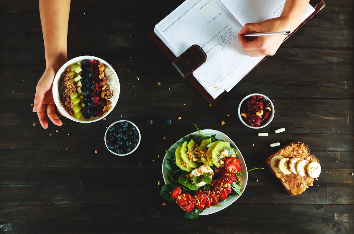 Person preparing nutritious meal